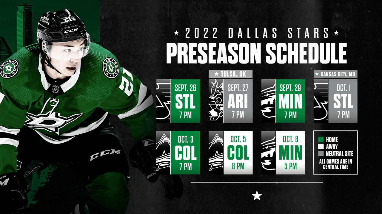 Stars announce 202223 preseason schedule, training camp information