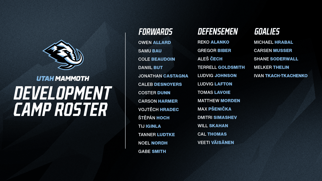Utah Announces 2025 Development Camp Roster and Media Availability | Utah Mammoth