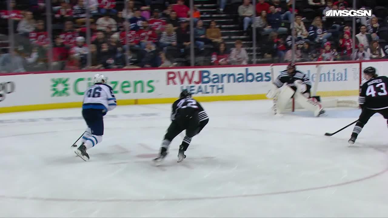 WPG@NJD: Markstrom with a great save against Josh Morrissey | New Jersey Devils