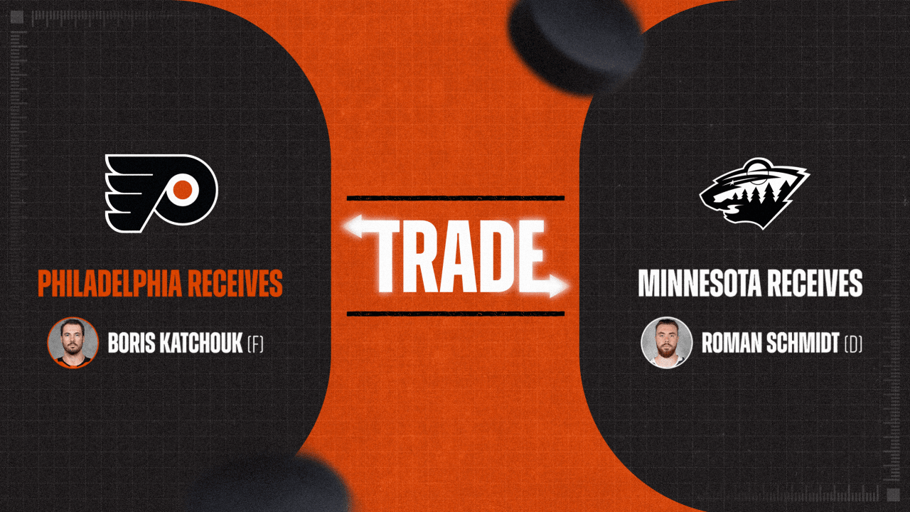Philadelphia Flyers acquire forward Boris Katchouk from Minnesota in exchange for defenseman Roman Schmidt
