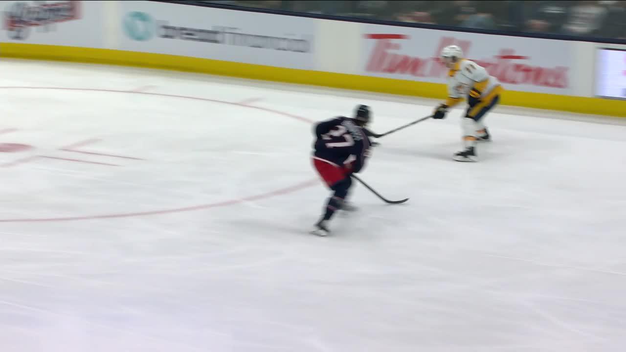 NSHCBJ Evangelista scores goal against Daniil Tarasov