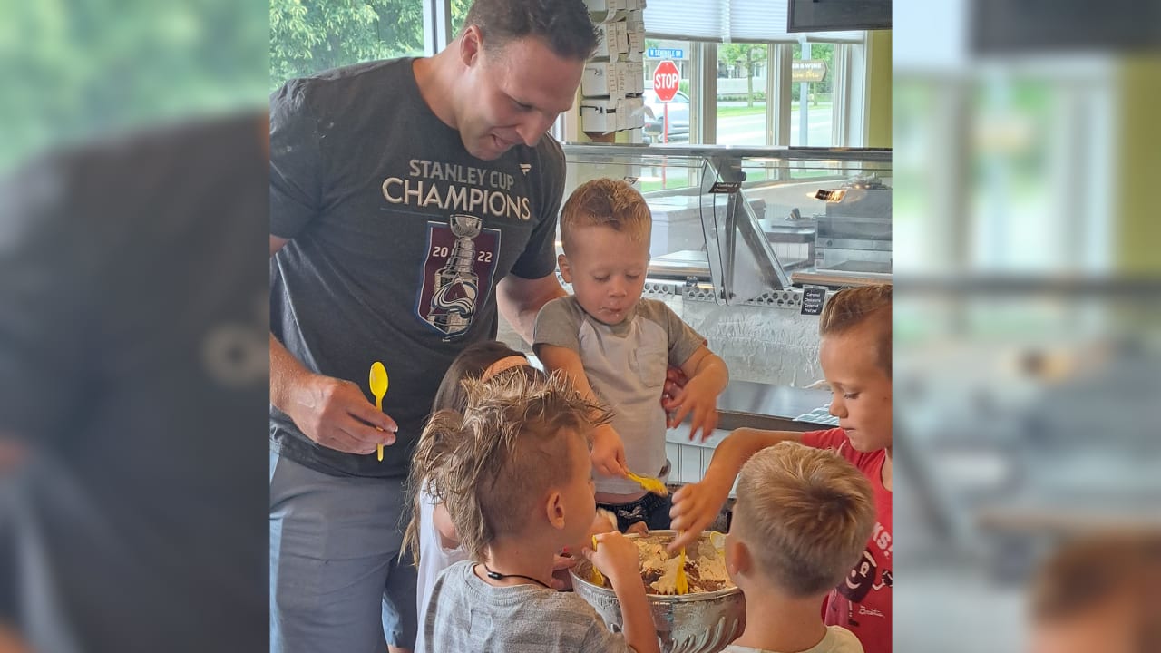 Baugh] Jack Johnson while on the ice after winning the Stanley Cup: “The  kids want to eat ice cream out of it.” They got their wish. The cup was in  Dublin, Ohio