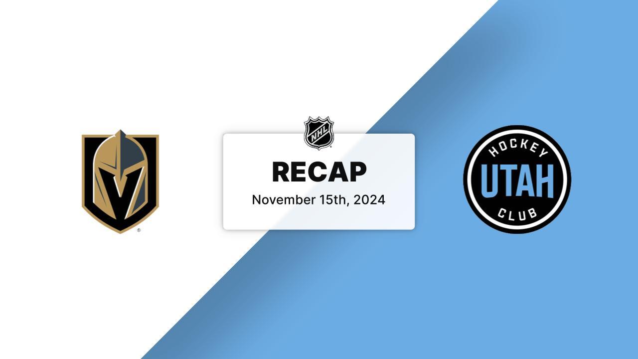 VGK at UTA Recap Utah Mammoth