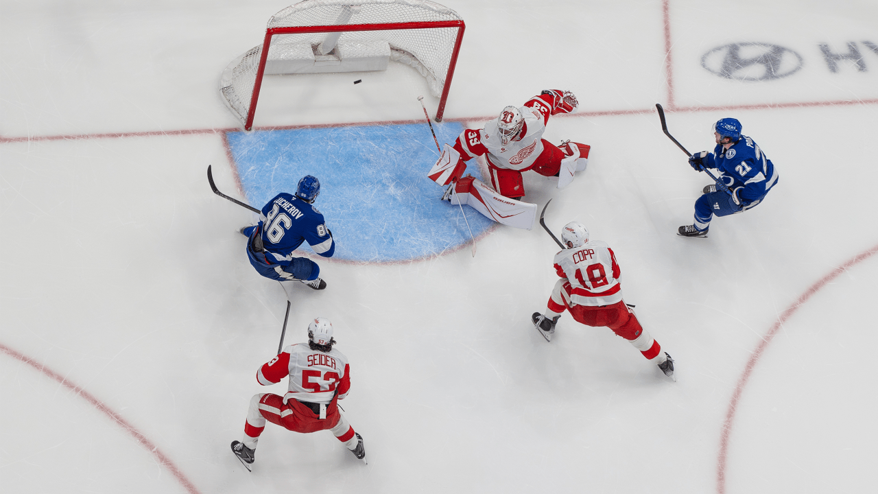 Lightning recover for OT win against Red Wings, move into 2nd in Atlantic