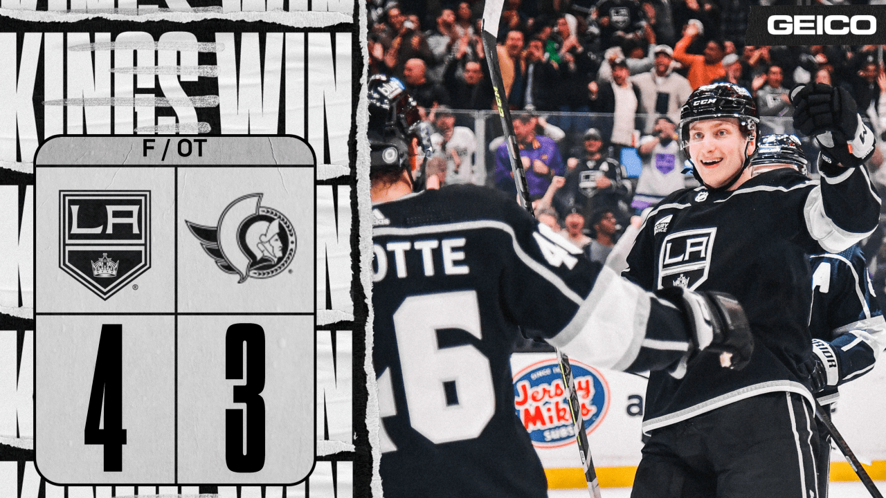 3/7 FINAL Kings 4, Senators 3 (OT) Los Angeles Kings