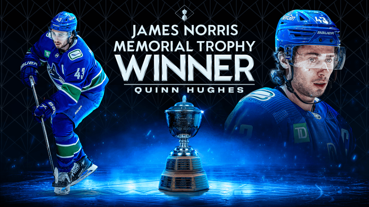 Quinn Hughes Named 2023.24 James Norris Memorial Trophy Winner | Vancouver Canucks