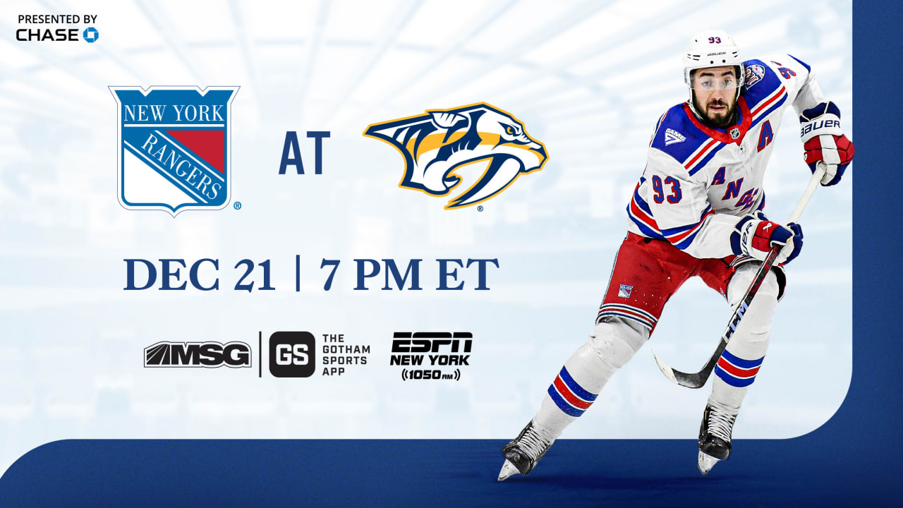 Rangers at Predators: Pregame Notes | New York Rangers
