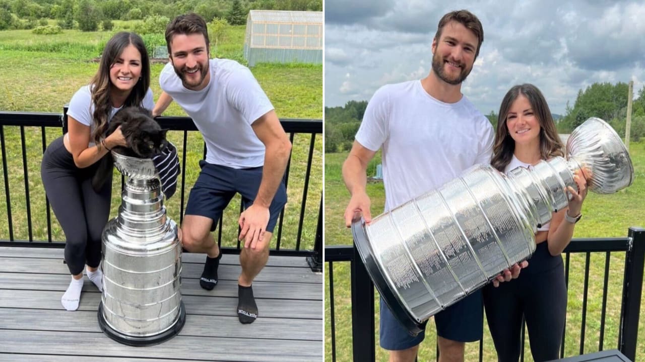 Marchessault celebrates the Stanley Cup with his family in Quebec