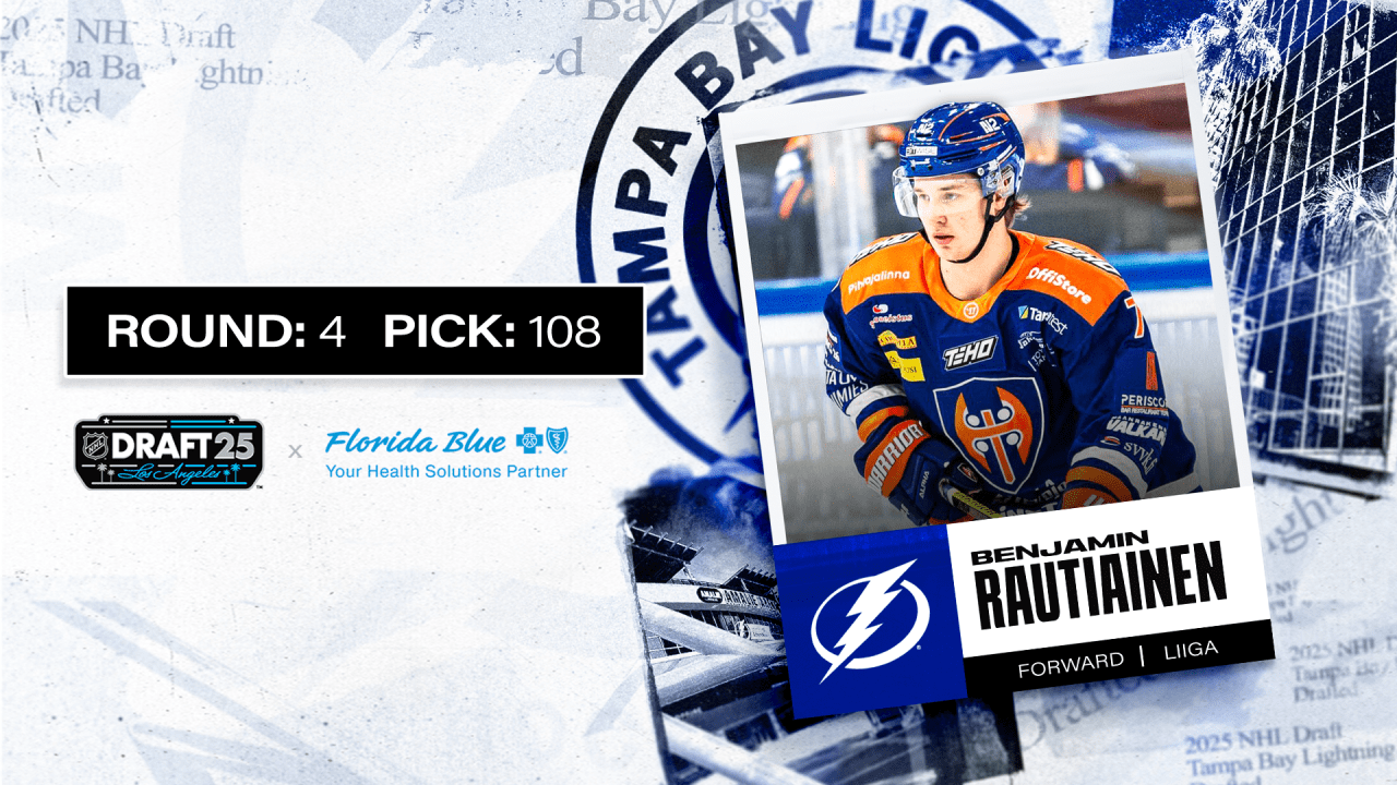 Lightning select Benjamin Rautiainen with 108th overall pick in 2025 NHL Draft | Tampa Bay Lightning
