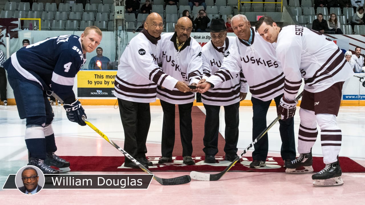 First all-Black Canada college line jumped over the boards, into