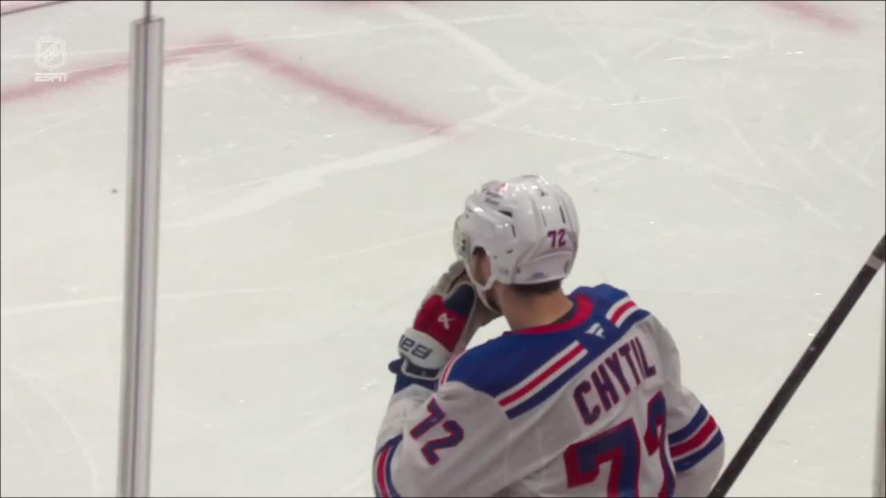 NYRCHI Chytil scores goal against Arvid Soderblom New York Rangers