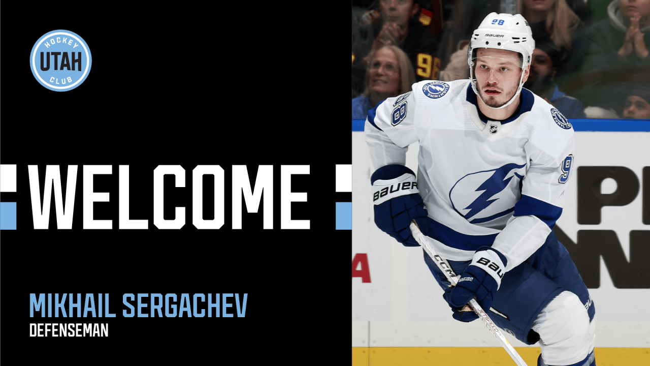 Utah Hockey Club signs Mikhail Sergachev from Tampa Bay Lightning