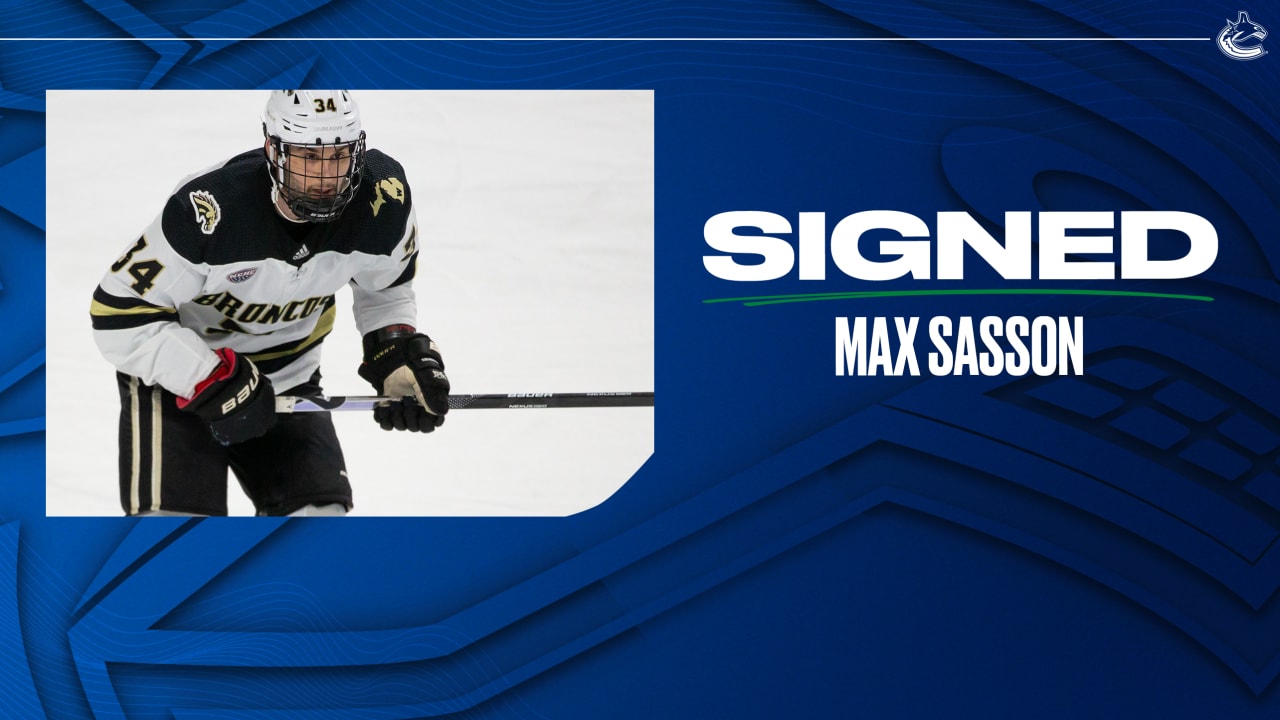 Canucks Agree to Terms with Max Sasson on TwoYear, EntryLevel
