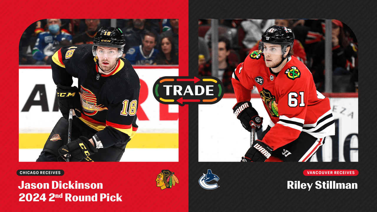 RELEASE: Blackhawks Acquire Dickinson, 2nd Round Pick for Stillman ...