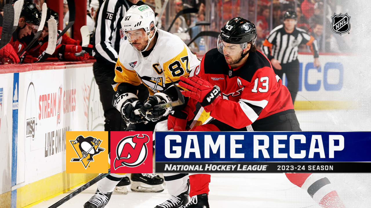 Penguins Score 5 Straight In 3rd To Stun Devils, Gain In East Wild Card ...