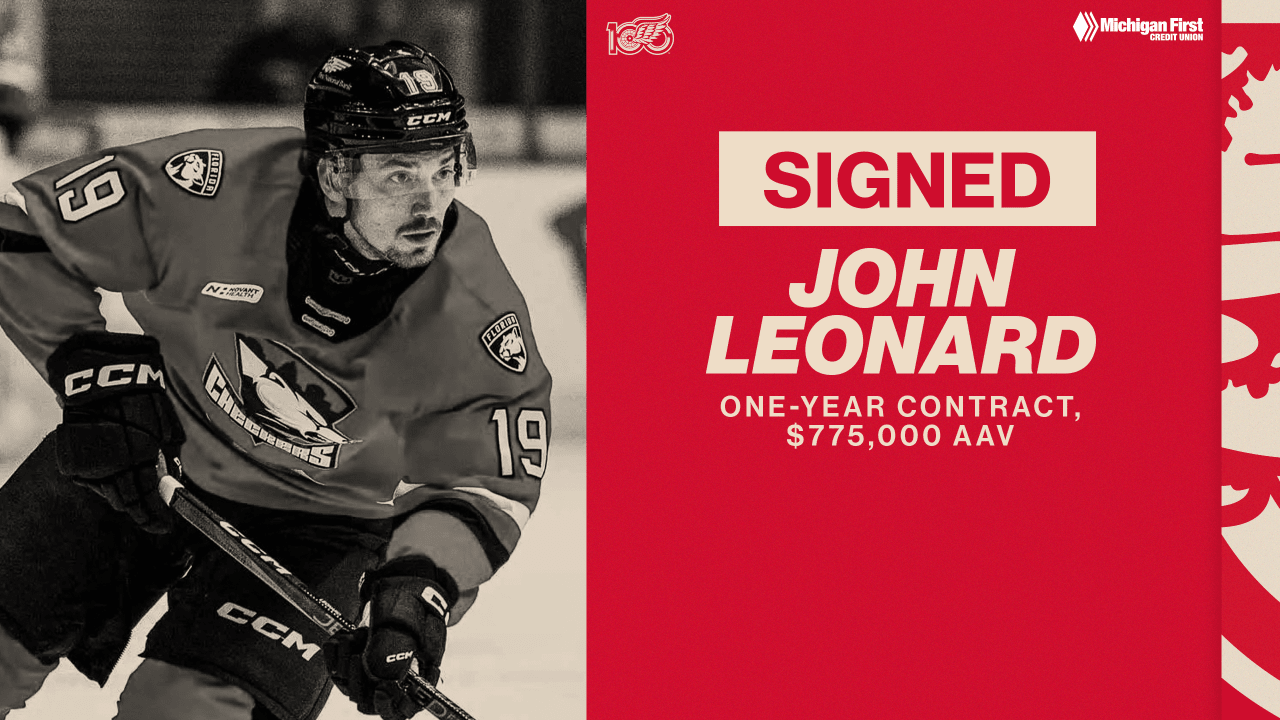 Red Wings sign John Leonard to one-year contract  | Detroit Red Wings