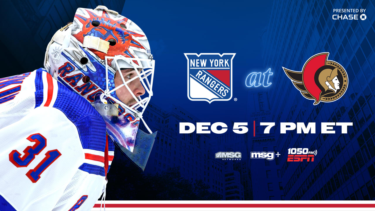 Pregame Notes: Rangers At Senators | New York Rangers