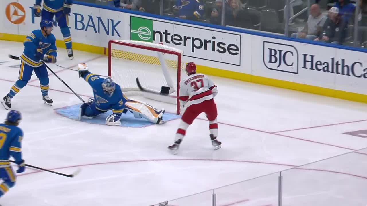 CARSTL Svechnikov scores goal against Joel Hofer Carolina Hurricanes