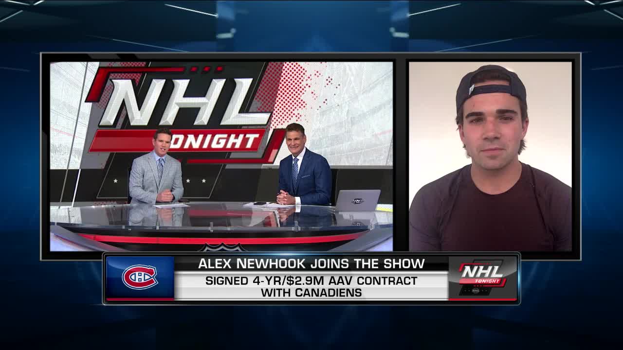 Alex Newhook has signed a 4 year 2.9M AAV contract with the Montreal  Canadiens