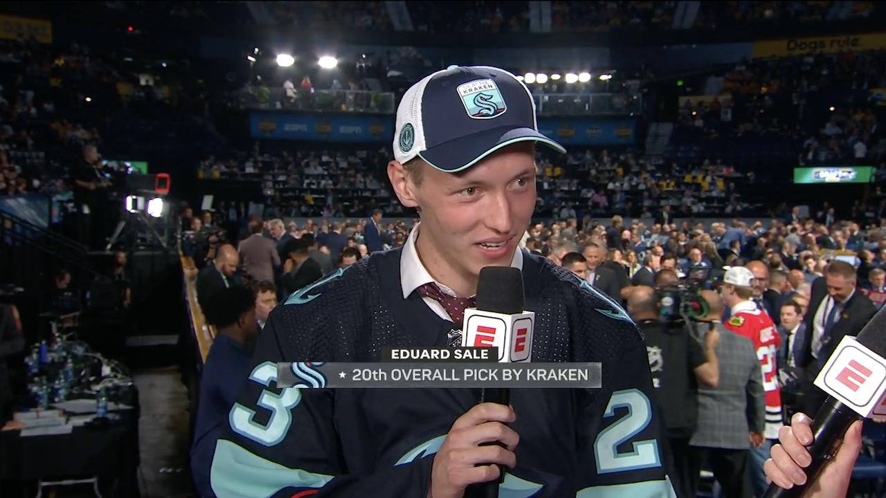 Seattle Kraken draft Eduard Sale with 20th pick in 2023 NHL Draft