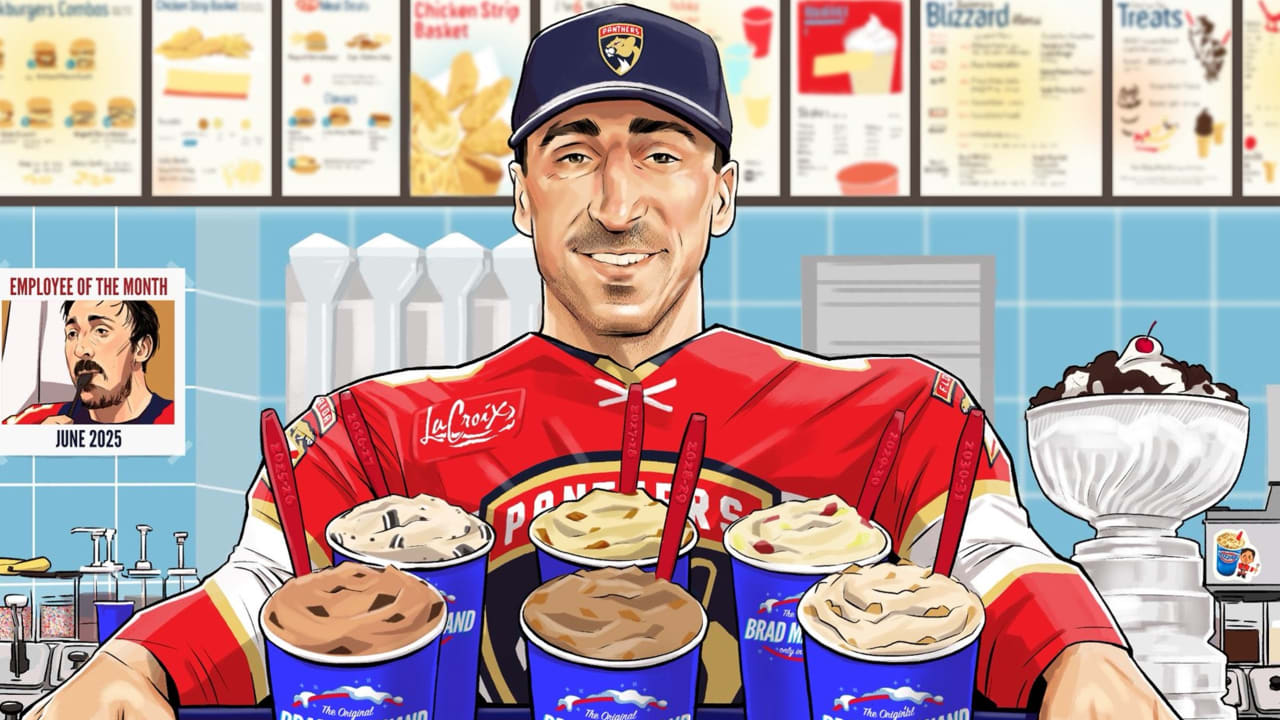Panthers appropriately celebrate National Ice Cream Day with Marchand artwork | NHL.com