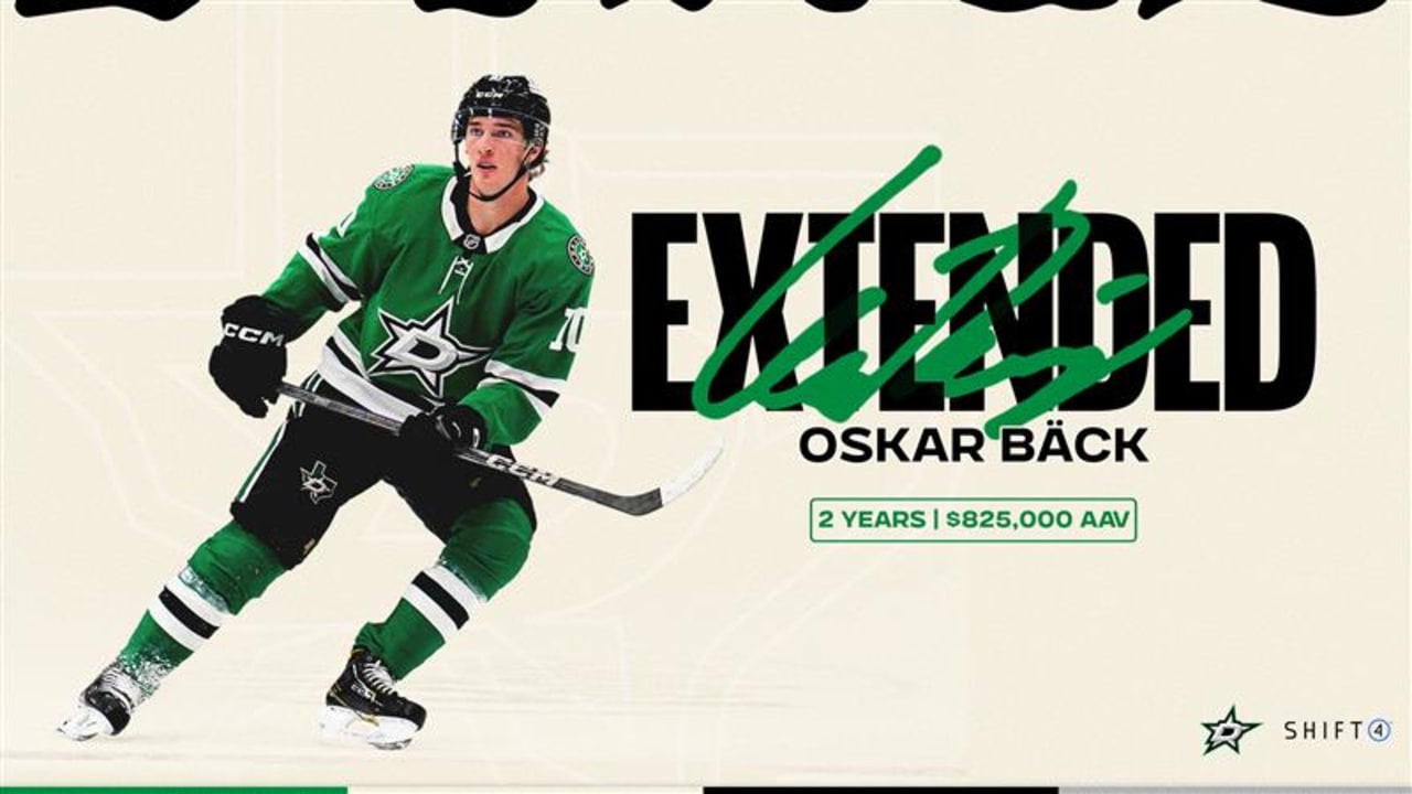 Dallas Stars sign Oskar Bäck to a twoyear contract extension Dallas