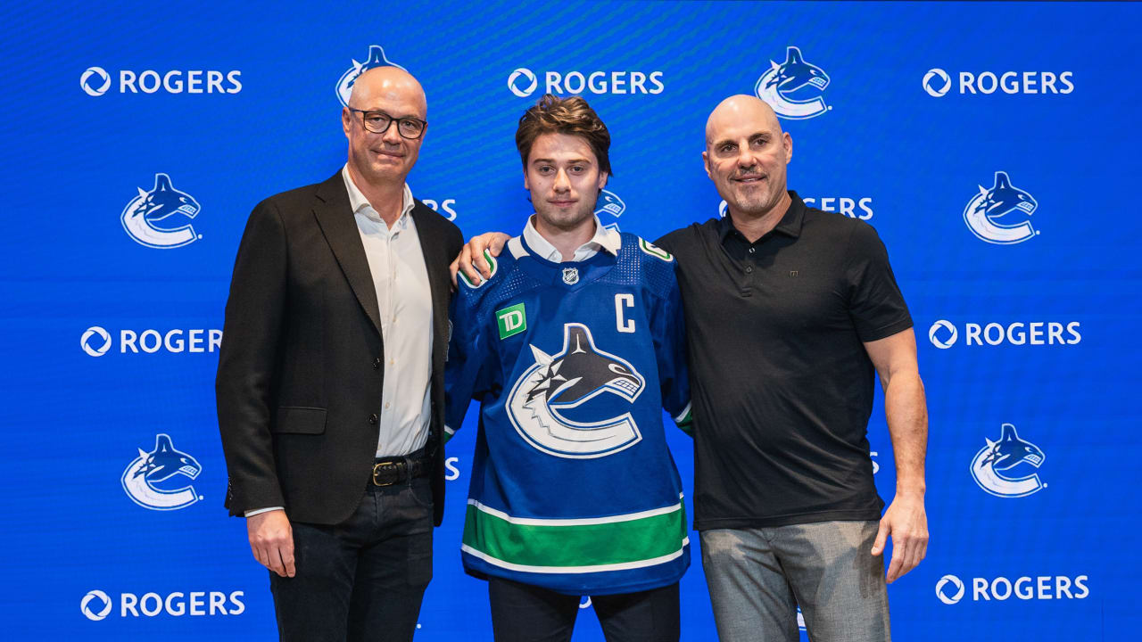 Hughes, emerging on and off ice, helps Canucks make positive Pride