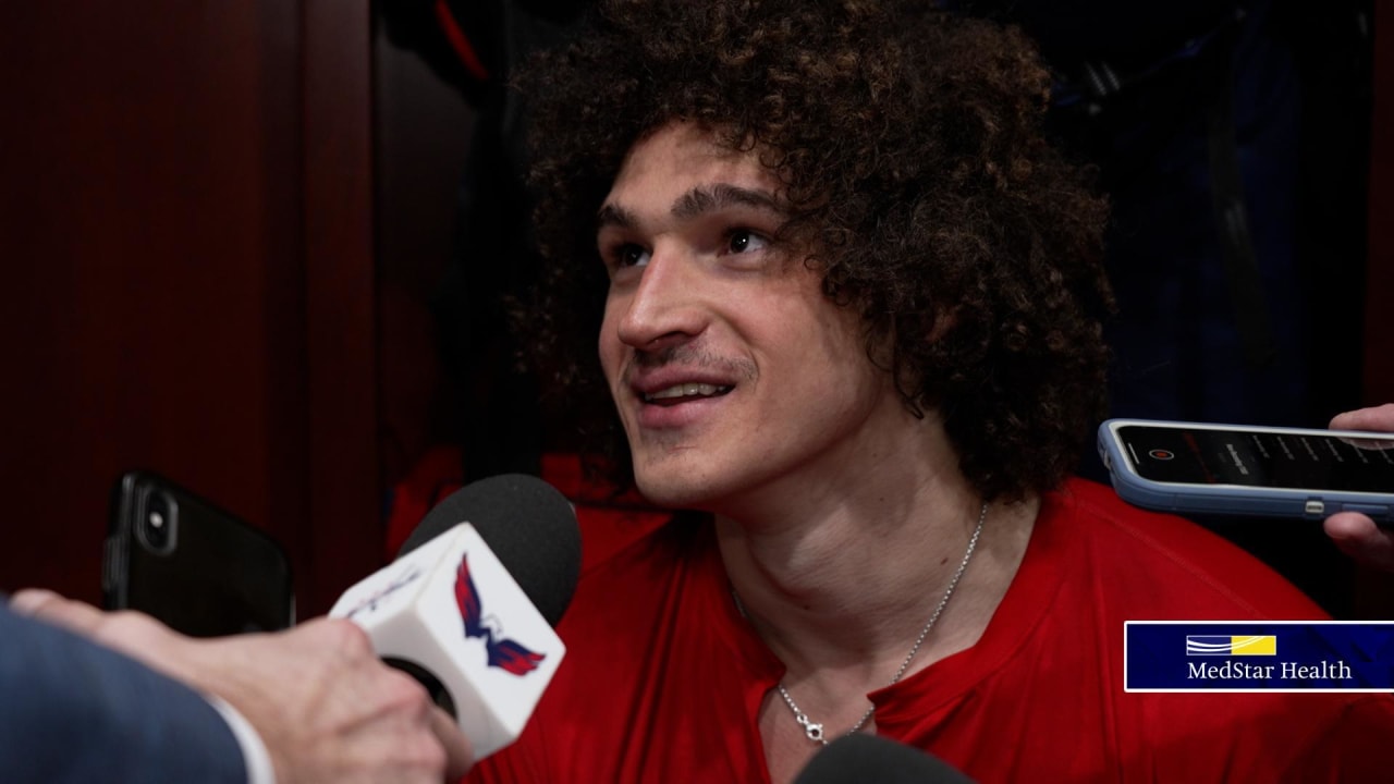 Postgame Sonny Milano Washington Capitals