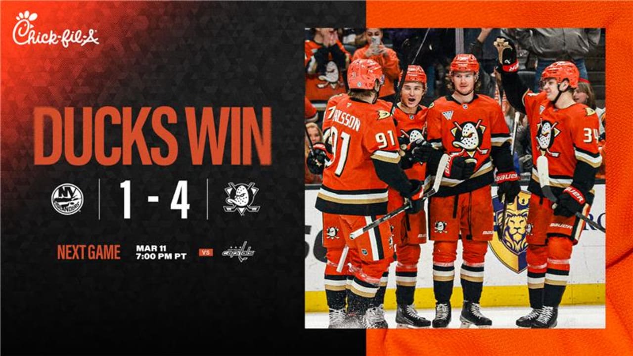 Recap: Ducks Roll to 4-1 Win Over Isles | Anaheim Ducks