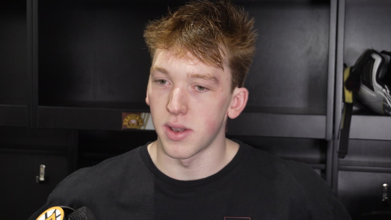 Locker Room Raw: Mason Lohrei | Boston Bruins