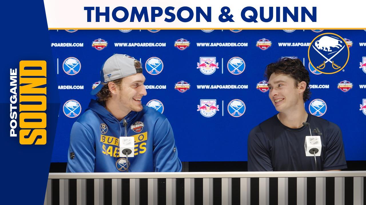 Tage Thompson & Jack Quinn Postgame at Red Bull Munich Buffalo Sabres