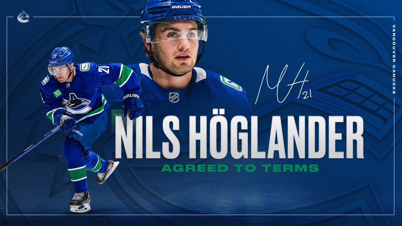 F Nils Hoglander, Canucks agree to 2-year deal