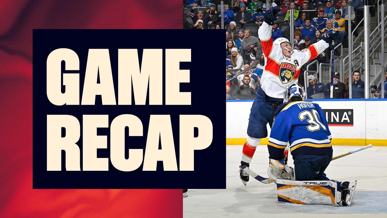 RECAP: Panthers 3, Blues 2 | Florida Panthers