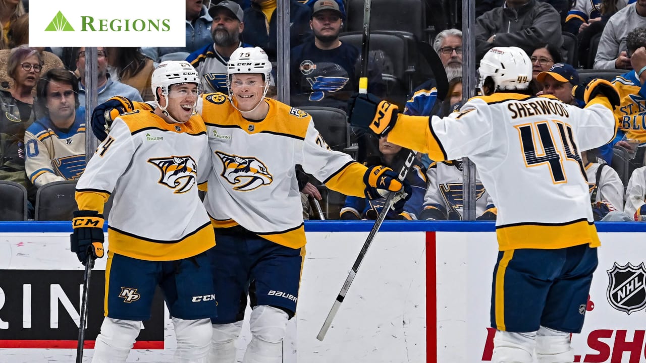 Predators extend win streak with 8-3 rout of Blues - The Rink Live