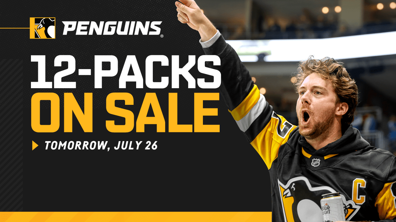 Penguins' New 12Pack Ticket Plans On Sale Wednesday, July 26