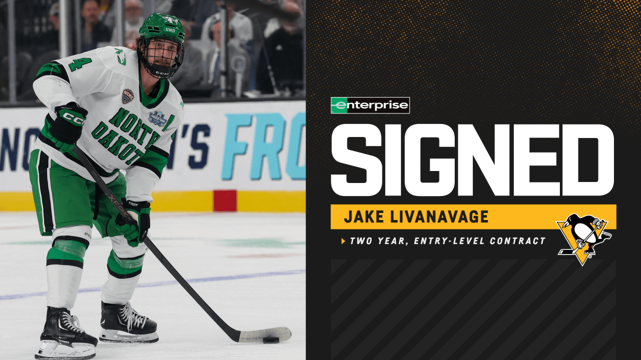 Penguins Sign Defenseman Jake Livanavage to a Two-Year, Entry-Level ...