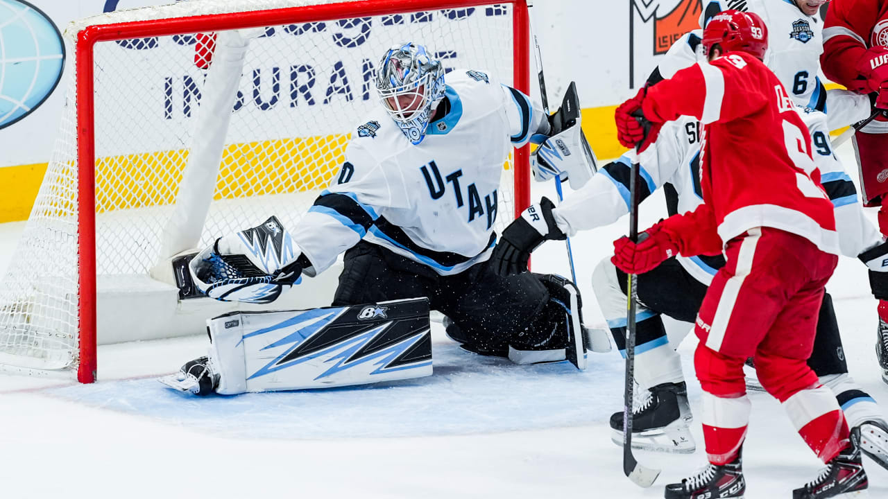 Vejmelka makes 38 saves, Utah scores 3 straight to rally past Detroit | NHL.com