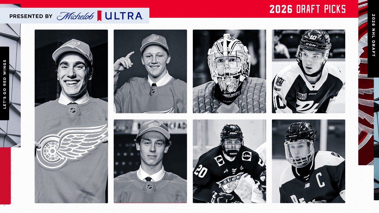Red Wings selecciona a seis jugadores en el segundo día del Draft de entrada a la NHL 2026 | Alas rojas de Detroit