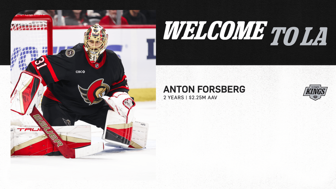 LA Kings Sign Goaltender Anton Forsberg | Los Angeles Kings