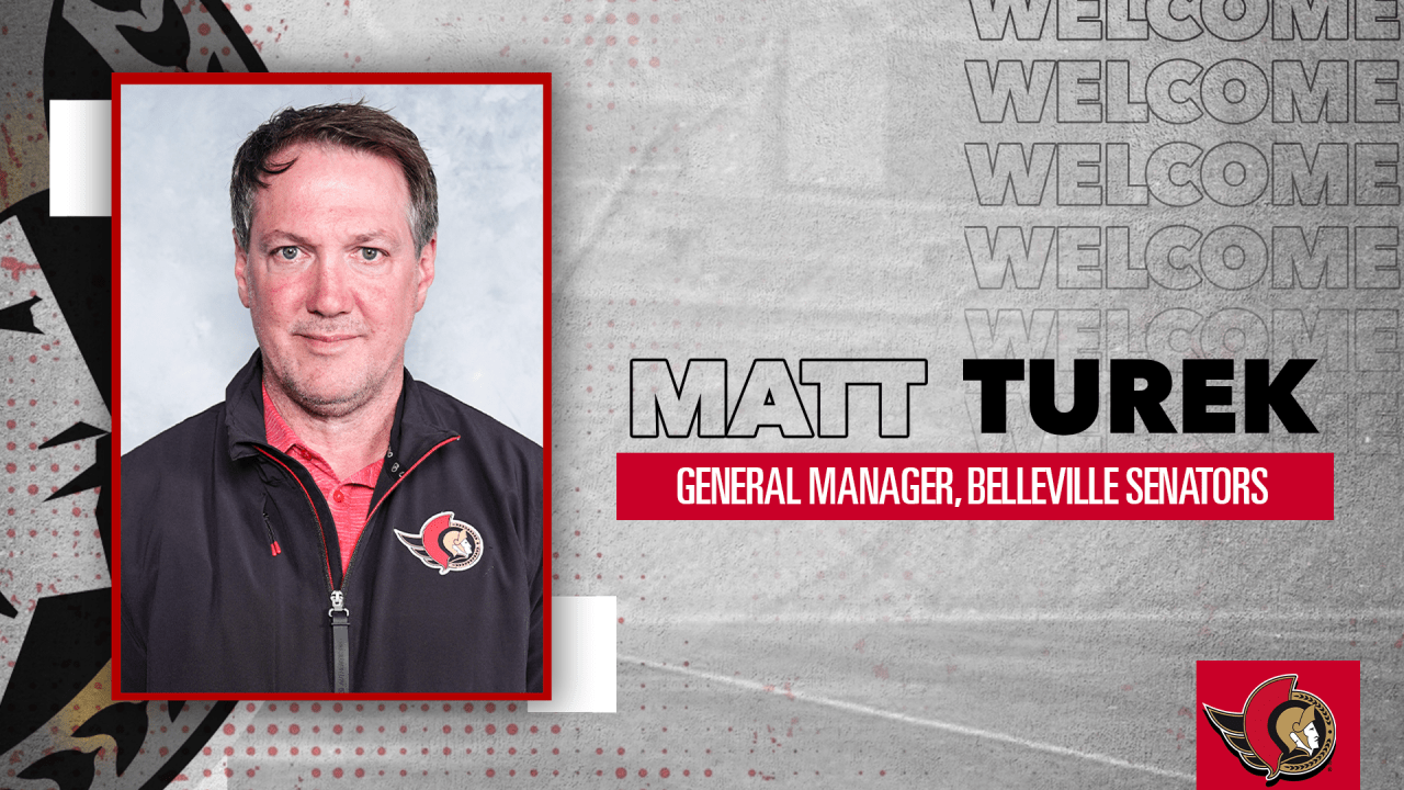 Ottawa Senators are pleased to announce the hiring of Matt Turek as general manager of the Belleville Senators | Ottawa Senators