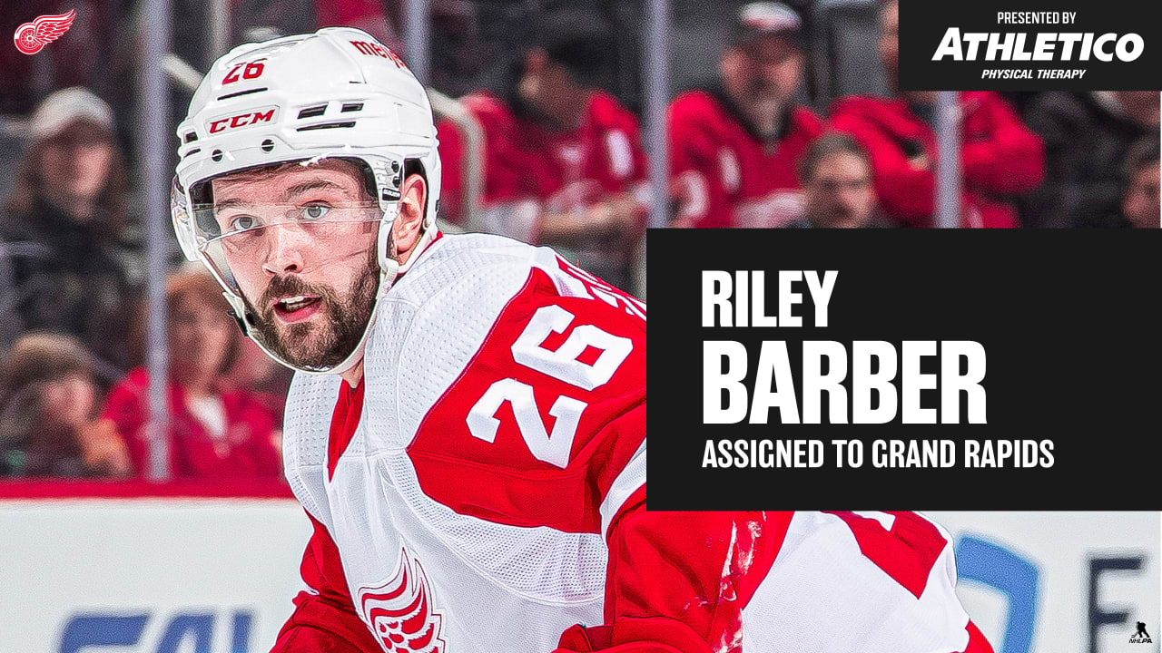Detroit assigns Riley Barber to Grand Rapids Detroit Red Wings