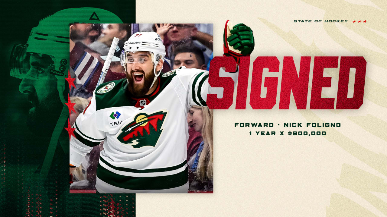 Minnesota Wild Signs Forward Nick Foligno to One-Year Contract