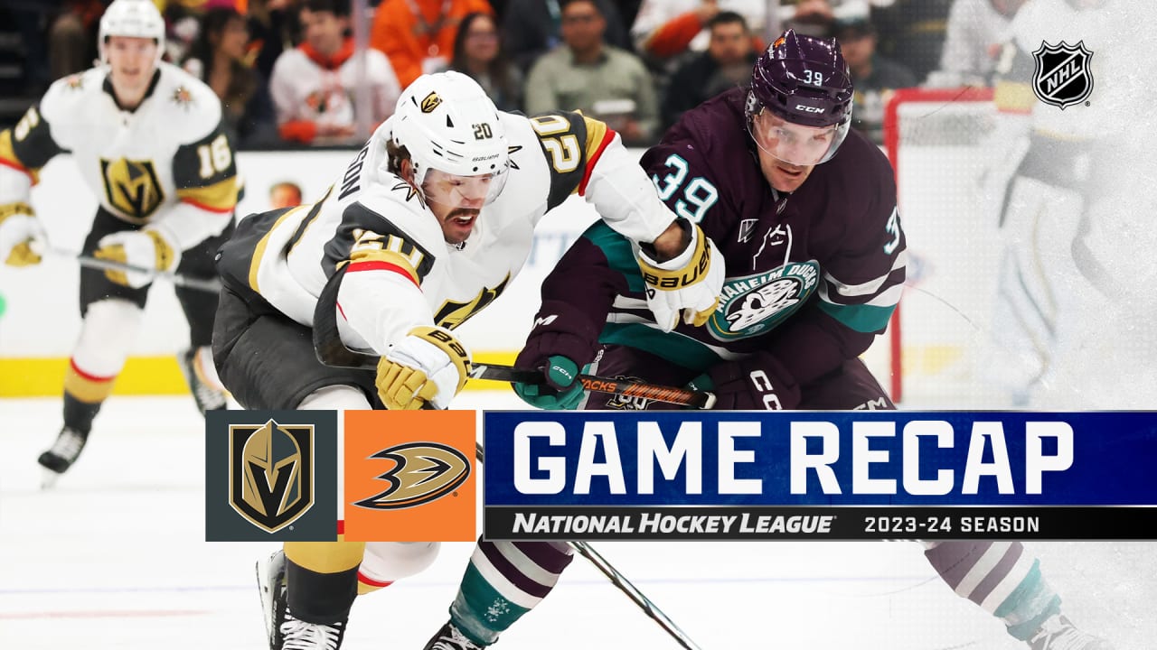 Ducks Score 4 In 1st, Hand Golden Knights 4th Straight Loss 