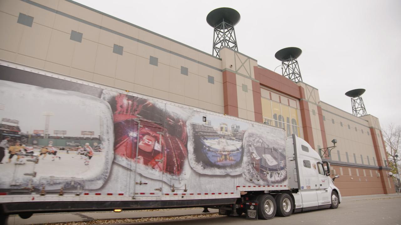 Refrigeration unit arrives for 2023 NHL Heritage Classic in Edmonton