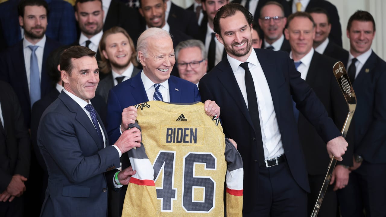 Golden Knights Visit White House President Biden To Celebrate Stanley Cup Championship 