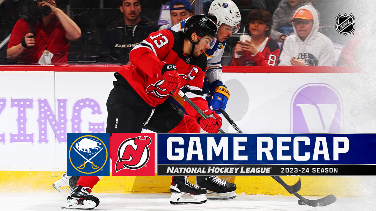 Hischier has 2 points in return, Devils cruise past Sabres to end skid