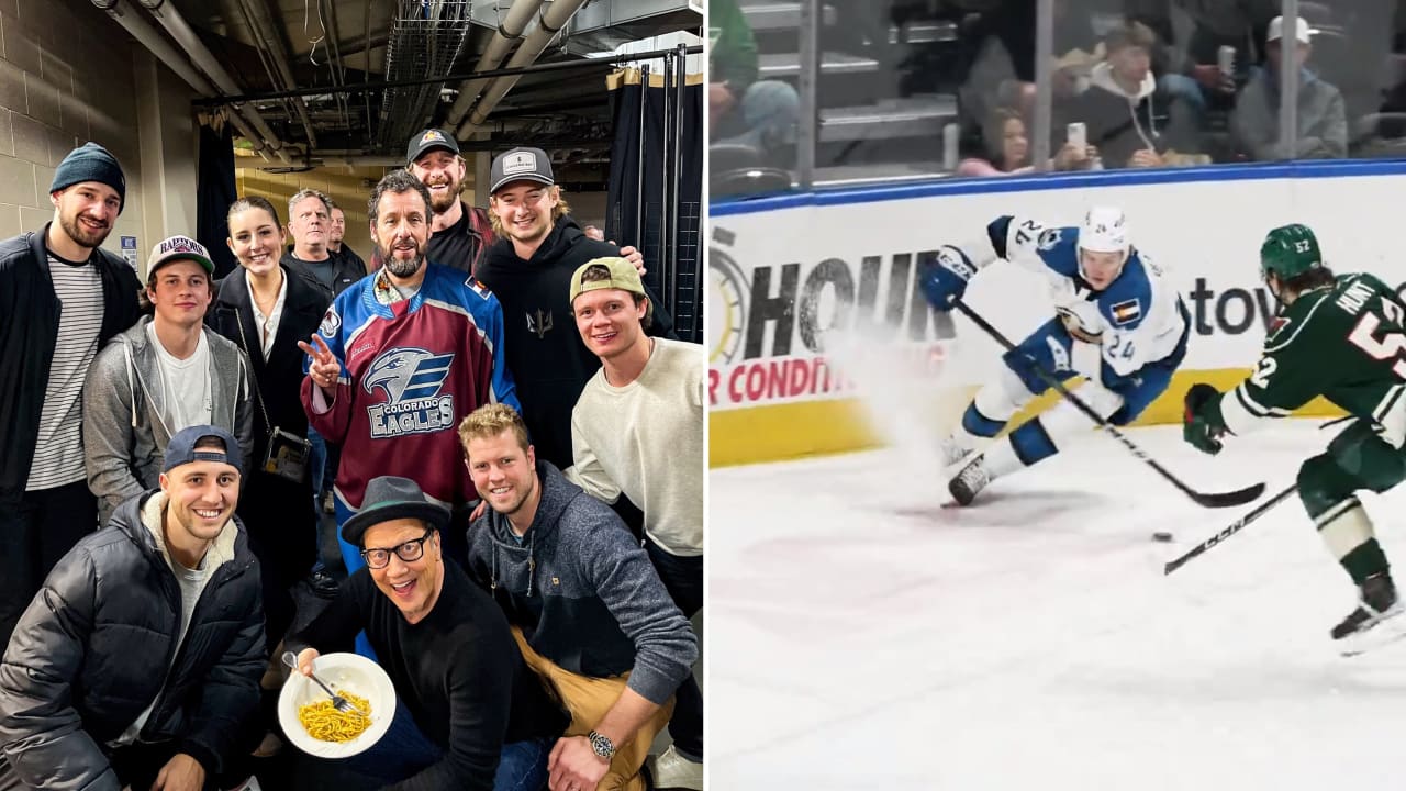 Sandler, Schneider, Loughran visit Avalanche AHL affiliate