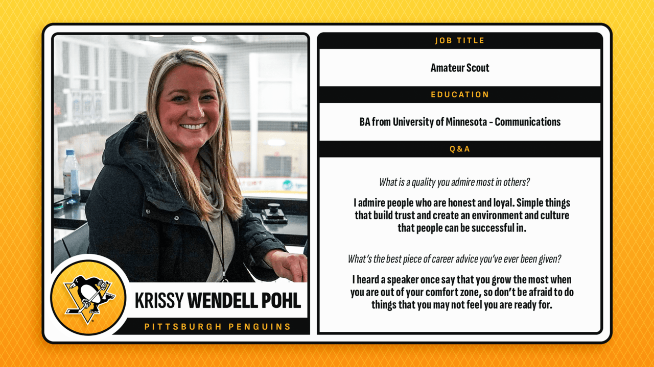 Women In Hockey: Krissy Wendell-Pohl | Pittsburgh Penguins