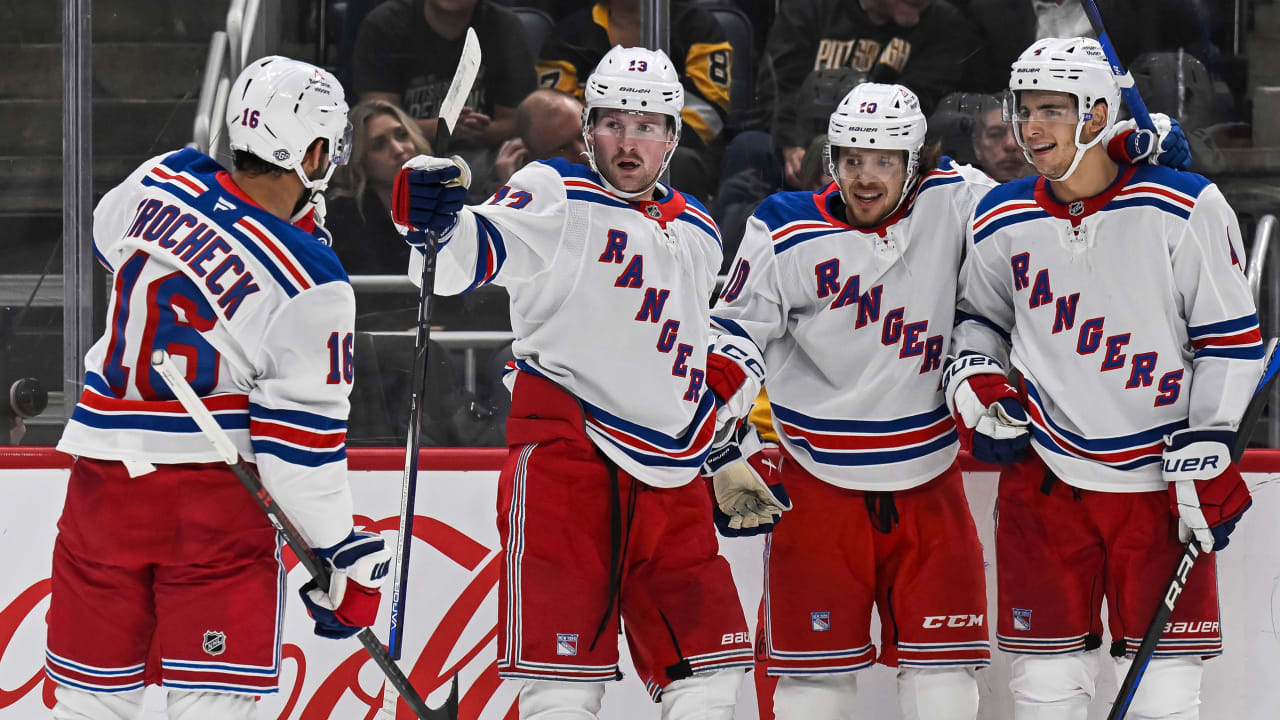 The Rangers score 6 points and eliminate the Penguins in the season opener