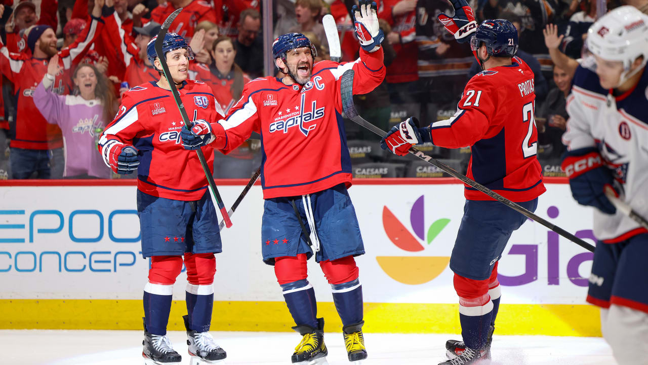 Ovechkin scored a goal and two assists to help the Capitals get past the Blue Jackets